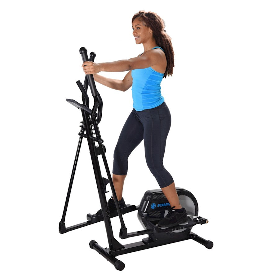 Stamina Elliptical Trainer 704 | Home Gym Cardio Machine with 8 Resistance Levels & Device Tray | 46 x 24 x 52 in | Model 55-1704