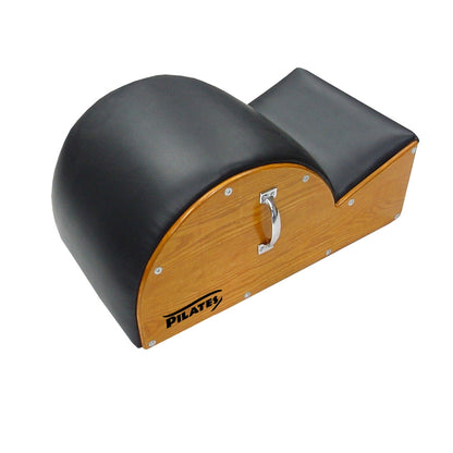 Stamina AeroPilates Spine Corrector Barrel | Wood Frame with Black Upholstery | Posture & Core Strengthening | 27.5 x 17.5 x 13.5 in | Model 55-4250