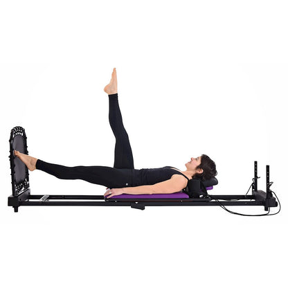 Stamina AeroPilates 379 Reformer Plus | 4-Cord Resistance & Cardio Rebounder | Home Pilates Machine | Foldable | Model 55-4379