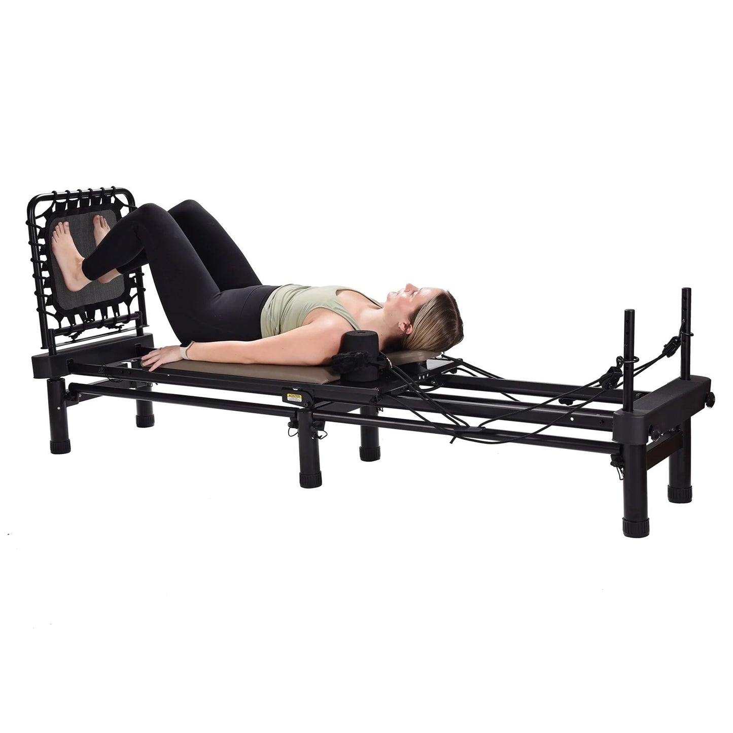Stamina AeroPilates 651 Reformer with Stand & Rebounder | 4-Cord Resistance | Home Pilates Machine | 86.25 x 20 x 34.5 in | Model 55-4651