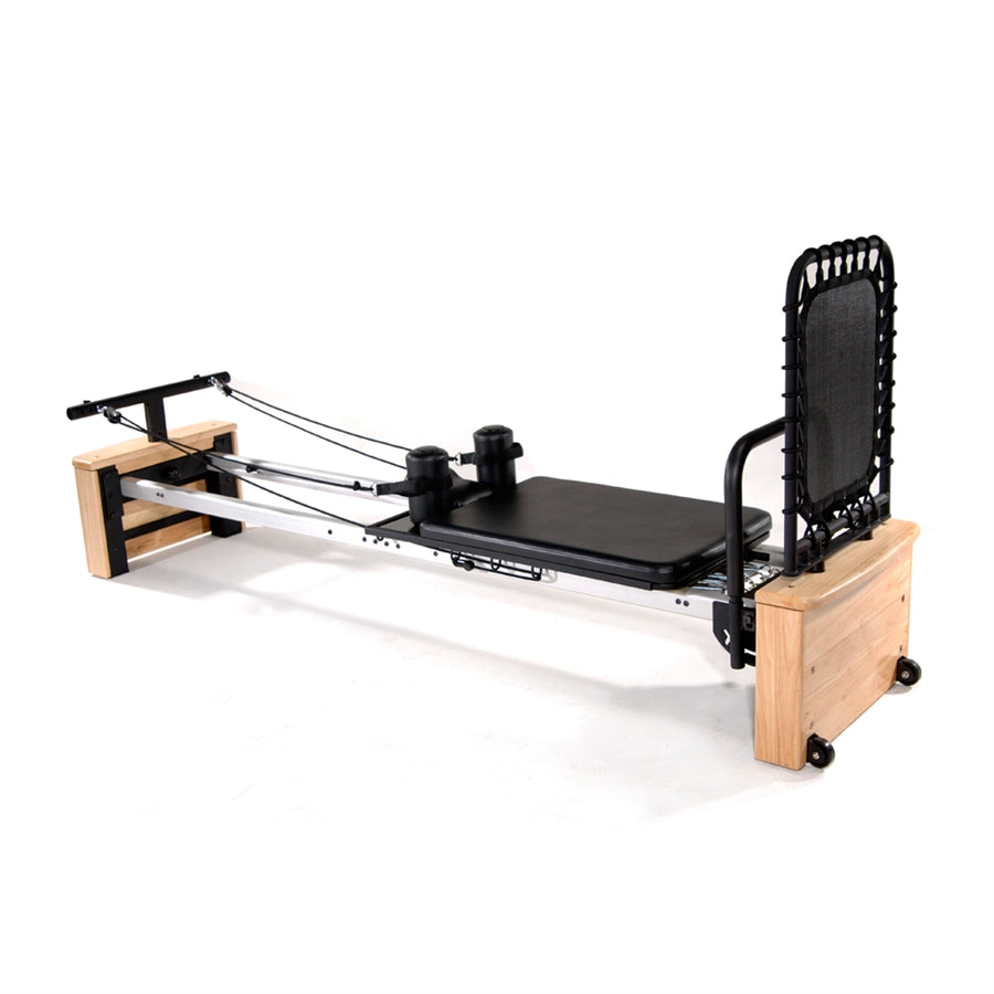 Stamina AeroPilates Pro XP557 Reformer | Wood Frame with Aluminum Rails | Home Pilates & Cardio | 98 x 23.25 x 15 in | Model 55-5557