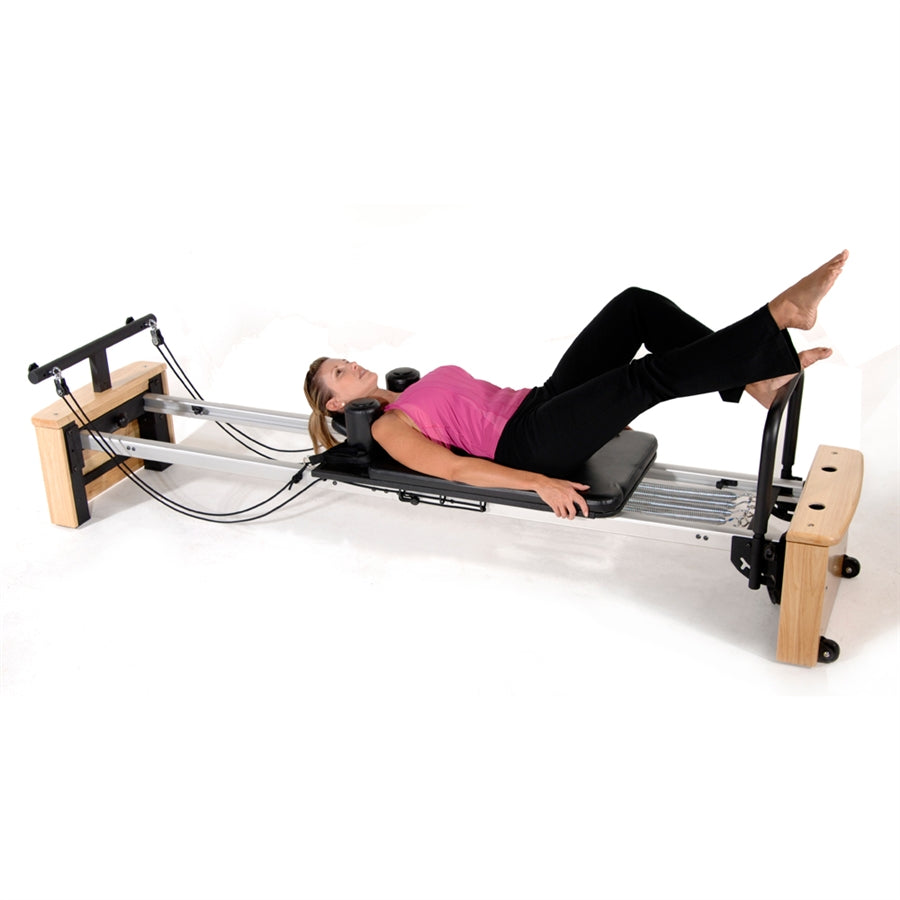 Stamina AeroPilates Pro XP557 Reformer | Wood Frame with Aluminum Rails | Home Pilates & Cardio | 98 x 23.25 x 15 in | Model 55-5557