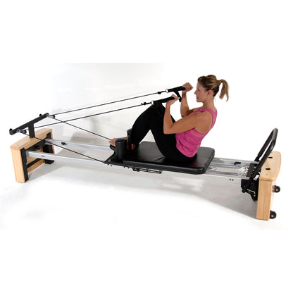 Stamina AeroPilates Pro XP557 Reformer | Wood Frame with Aluminum Rails | Home Pilates & Cardio | 98 x 23.25 x 15 in | Model 55-5557