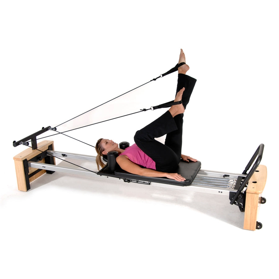 Stamina AeroPilates Pro XP557 Reformer | Wood Frame with Aluminum Rails | Home Pilates & Cardio | 98 x 23.25 x 15 in | Model 55-5557