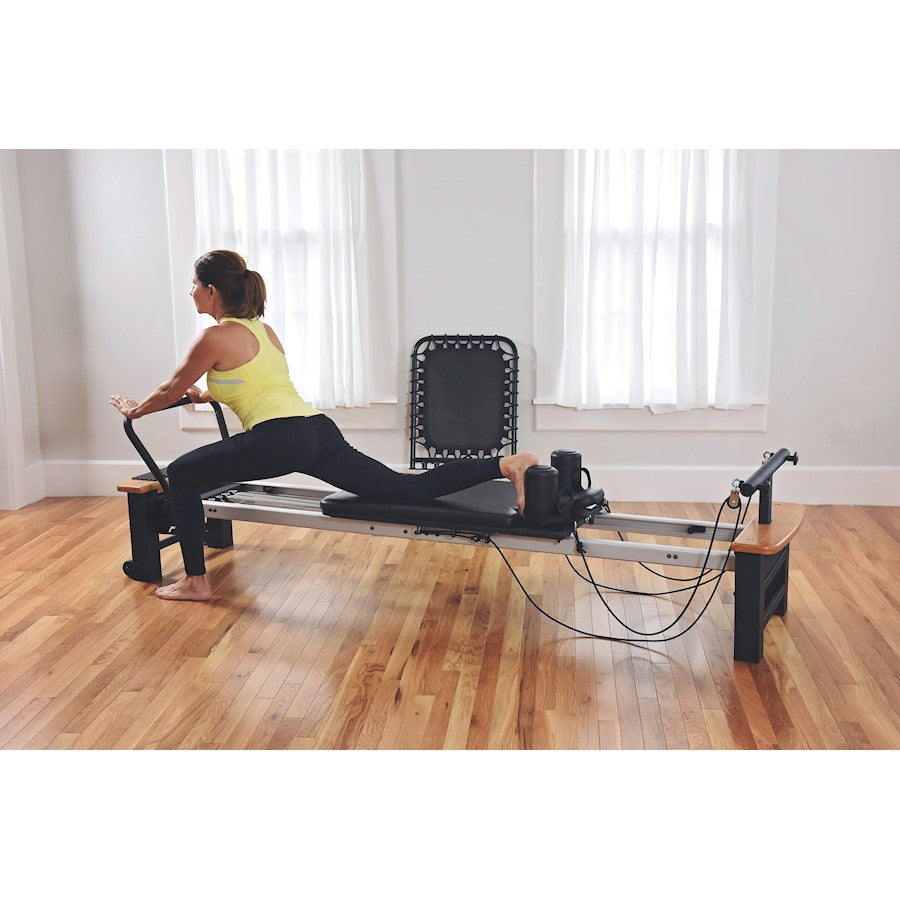 Stamina AeroPilates Pro 565 Reformer | Oak Trim Steel Frame | Home Pilates & Cardio | 94 x 23.5 x 15 in | Model 55-5565