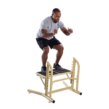 Stamina Outdoor Fitness Adjustable Plyo Box | 5-Height Plyometric Stand | Outdoor Gym & Backyard | 24 x 24 x 24 in | Model 65-1200