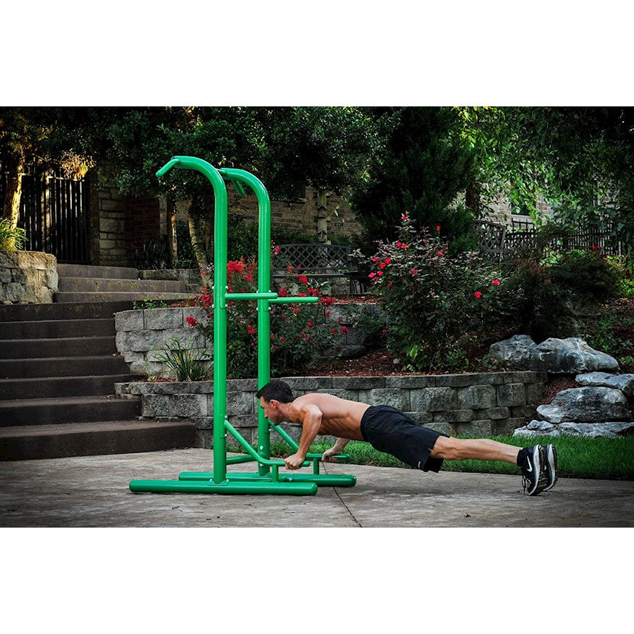 Stamina Outdoor Power Tower | Steel Frame with UV-Resistant Paint | Backyard & Patio Strength Training | 49 x 50 x 81 in | Model 65-1460