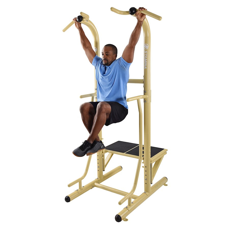 Stamina Outdoor Power Tower Pro | Steel Frame with UV-Resistant Paint | Backyard & Patio Strength Training | Model 65-1485
