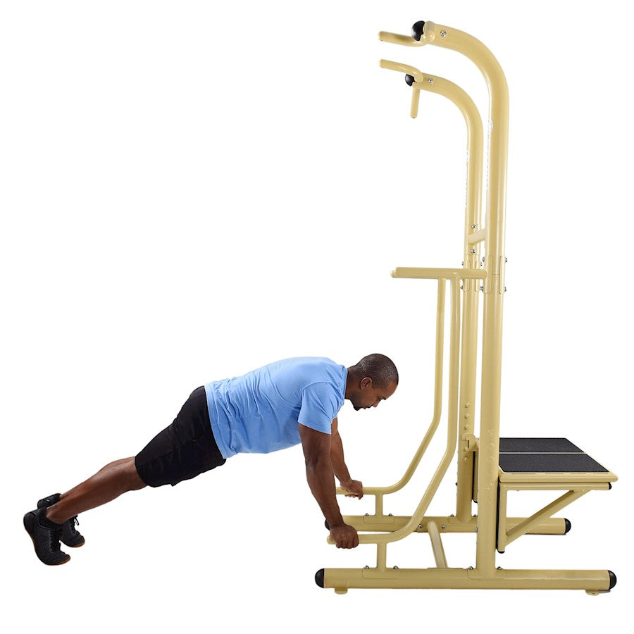 Stamina Outdoor Power Tower Pro | Steel Frame with UV-Resistant Paint | Backyard & Patio Strength Training | Model 65-1485