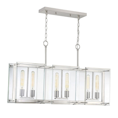 6 Light Linear Chandelier