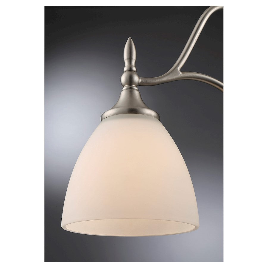 5-Light 26" Chandelier, Satin Nickel