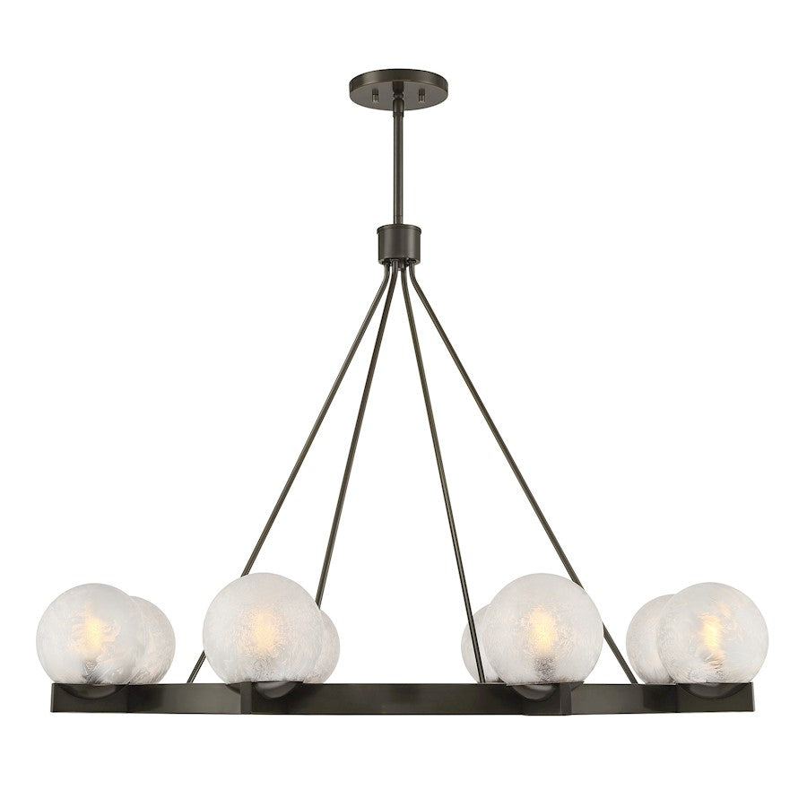 Savoy House Darien 8 Light Chandelier, Mediterranean Bronze/Ice