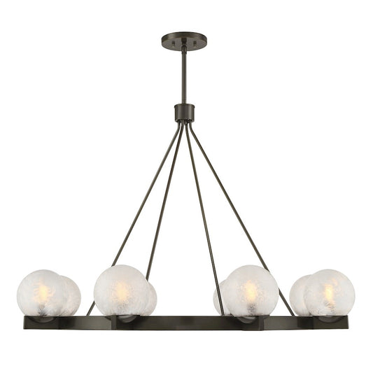 Savoy House Darien 8 Light Chandelier, Mediterranean Bronze/Ice