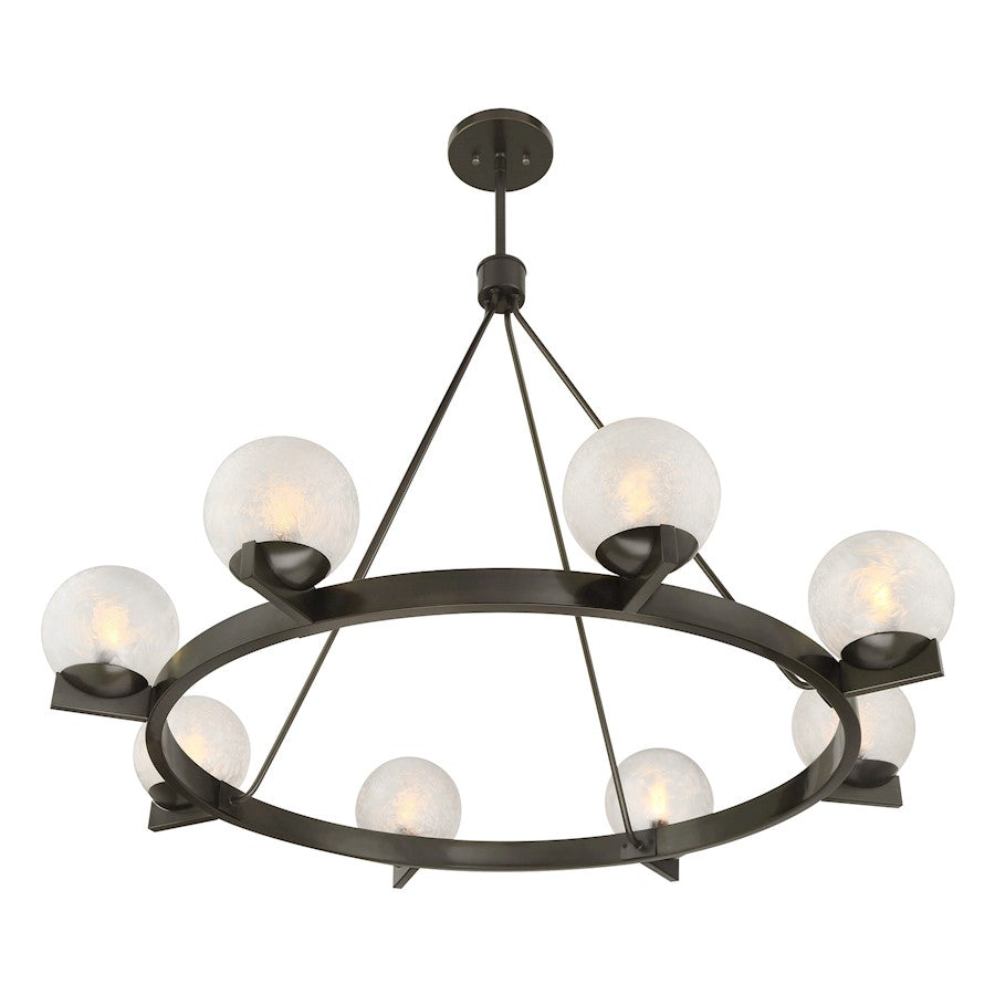 Savoy House Darien 8 Light Chandelier, Mediterranean Bronze/Ice