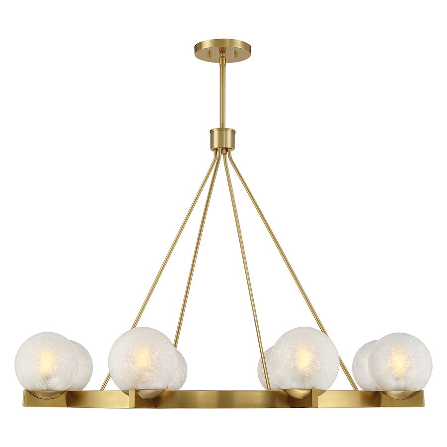 Savoy House Darien 8 Light Chandelier, Warm Brass/Ice - 1-1015-8-322