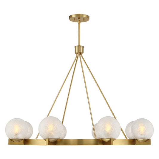 Savoy House Darien 8 Light Chandelier, Warm Brass/Ice
