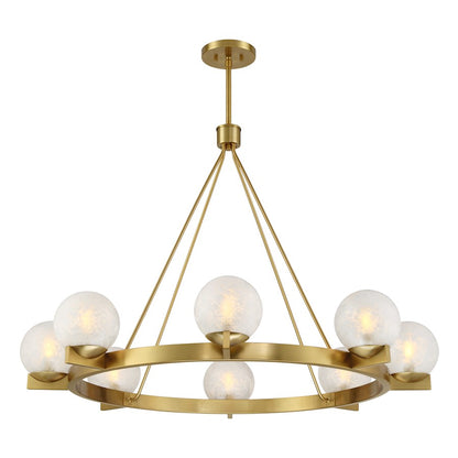 Savoy House Darien 8 Light Chandelier, Warm Brass/Ice