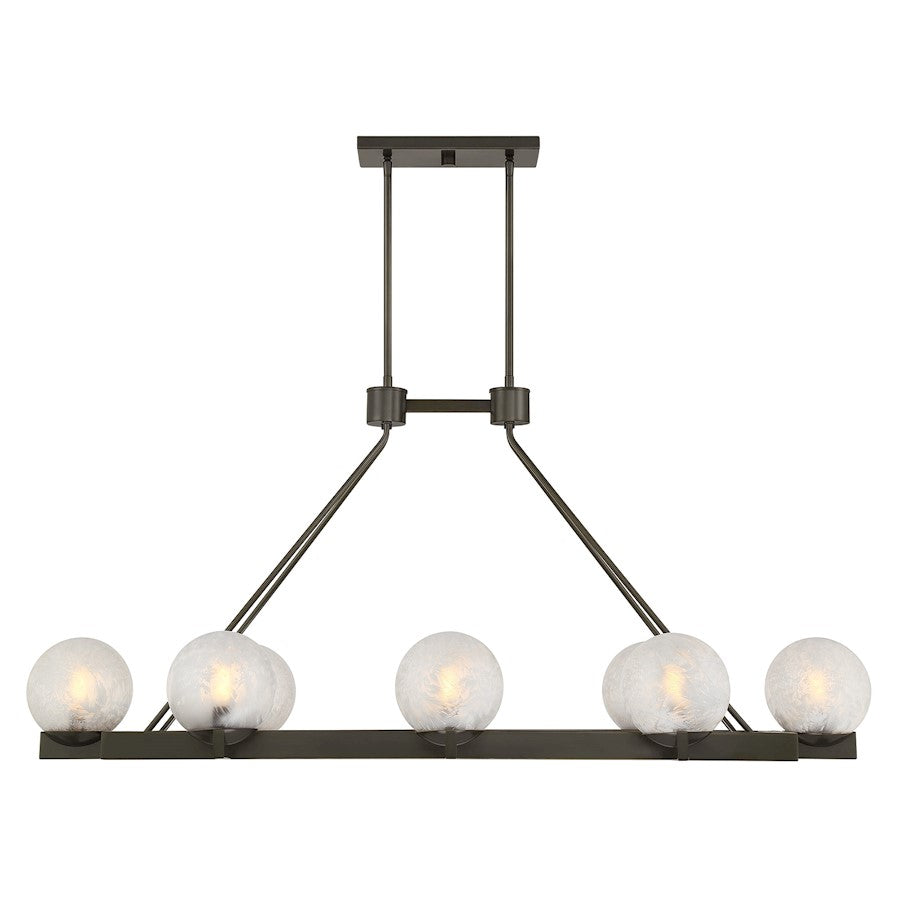 Savoy House Darien 8Lt Linear Chandelier, Mediterranean Bronze/Ice