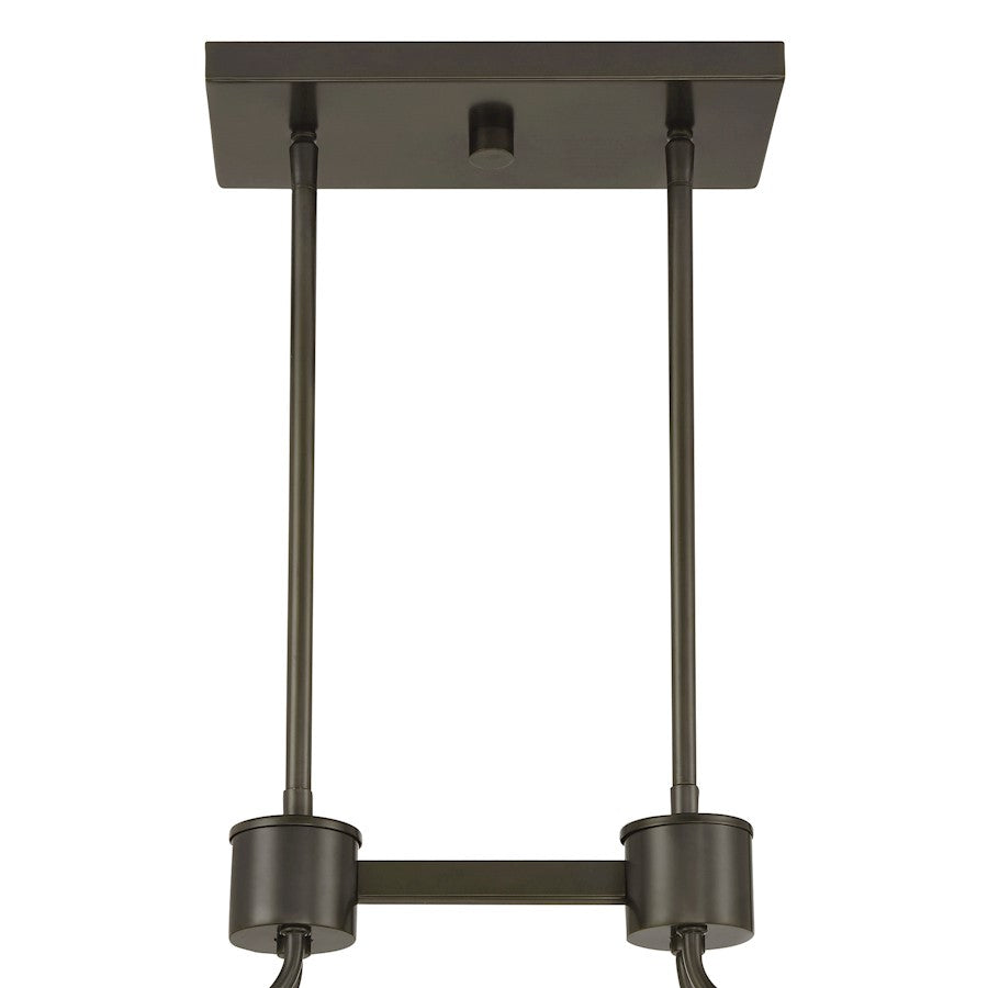 Savoy House Darien 8Lt Linear Chandelier, Mediterranean Bronze/Ice