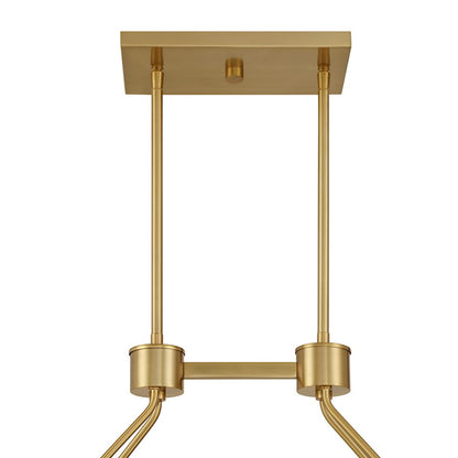 Savoy House Darien 8 Light Linear Chandelier, Warm Brass/Ice