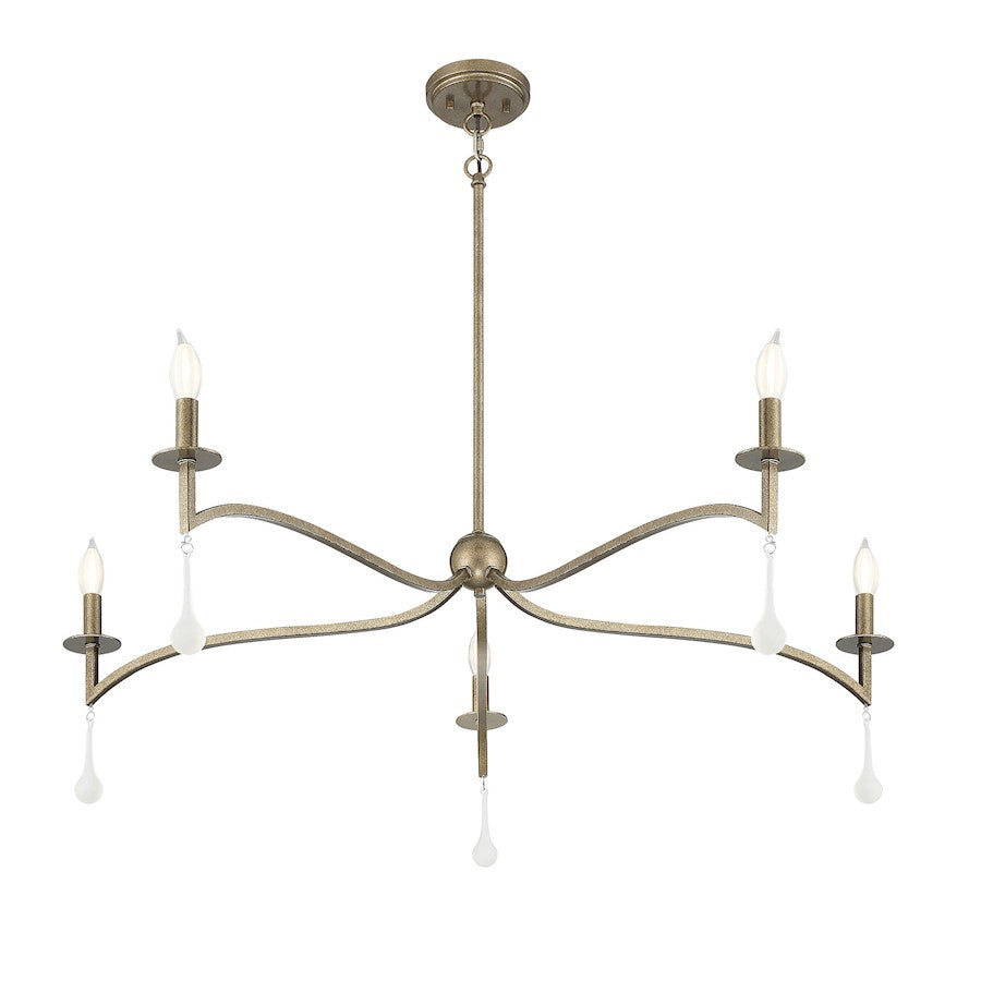 5 Light Chandelier, Chelsea Gold