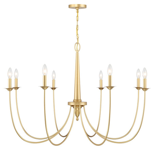 8-Light Chandelier, French Gold