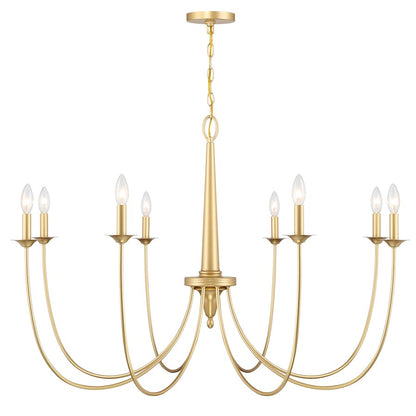 8-Light Chandelier, French Gold