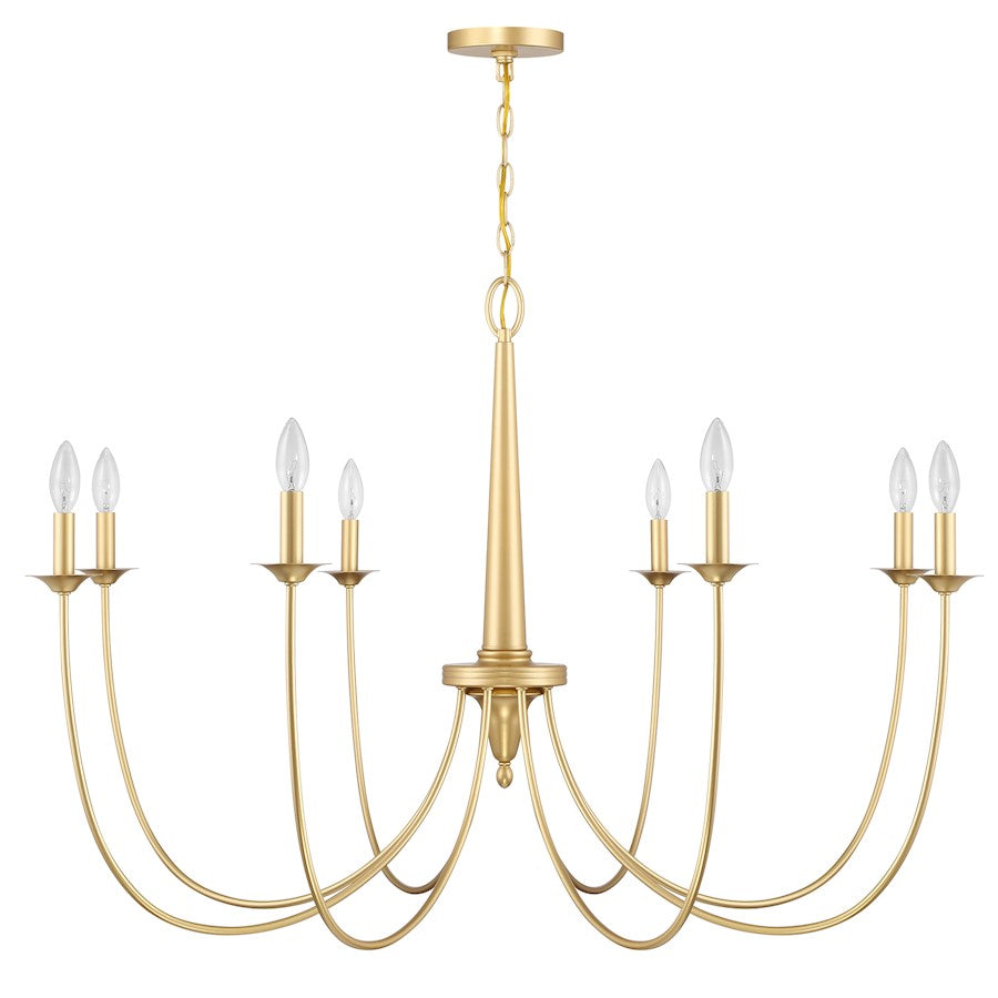 8-Light Chandelier, French Gold