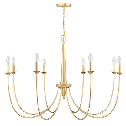 8-Light Chandelier, French Gold