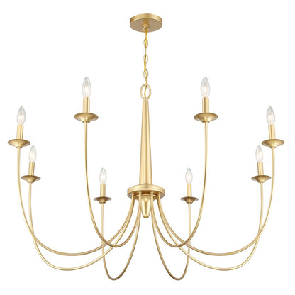 8-Light Chandelier, French Gold