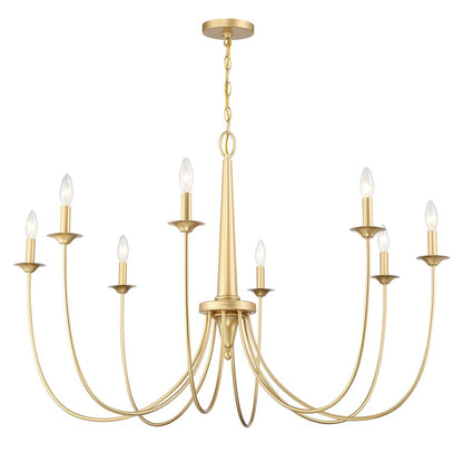 8-Light Chandelier, French Gold