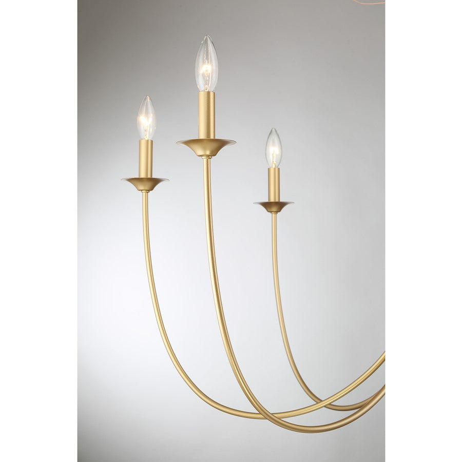 8-Light Chandelier, French Gold