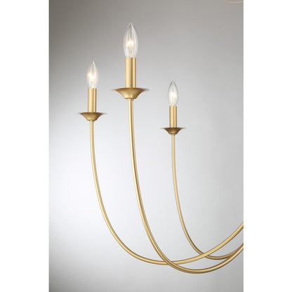 8-Light Chandelier, French Gold