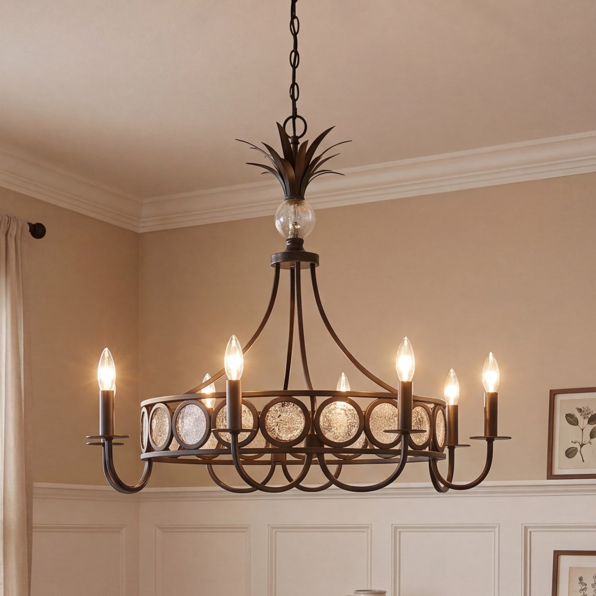 Savoy House Hearst 8 Lt Chandelier, Blk, Black Tourmaline