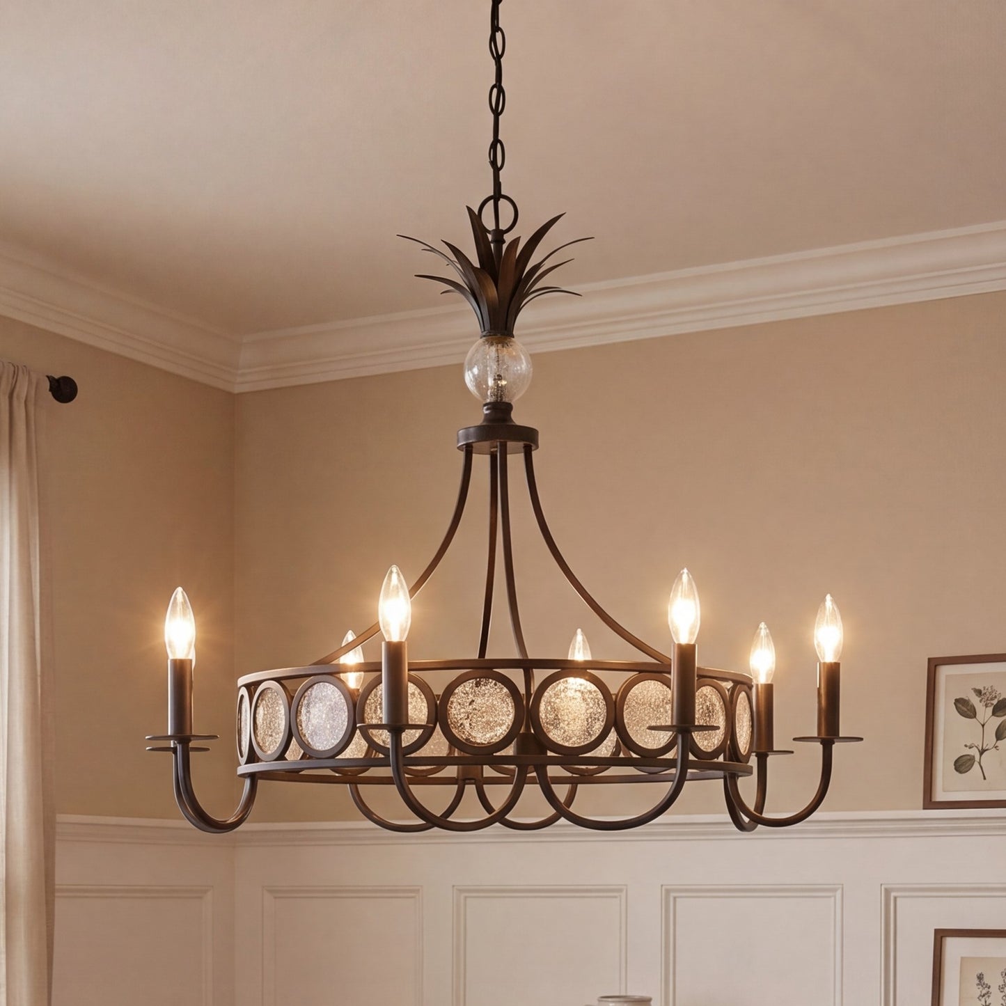 Savoy House Hearst 8 Lt Chandelier, Blk, Black Tourmaline