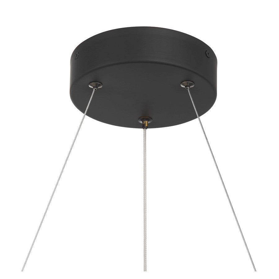 Savoy House Castello 6 Lt Chandelier, Clear Seeded, Matte Black