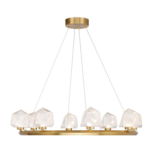 Savoy House Castello 8 Lt Chandelier, Clear, Warm Brass