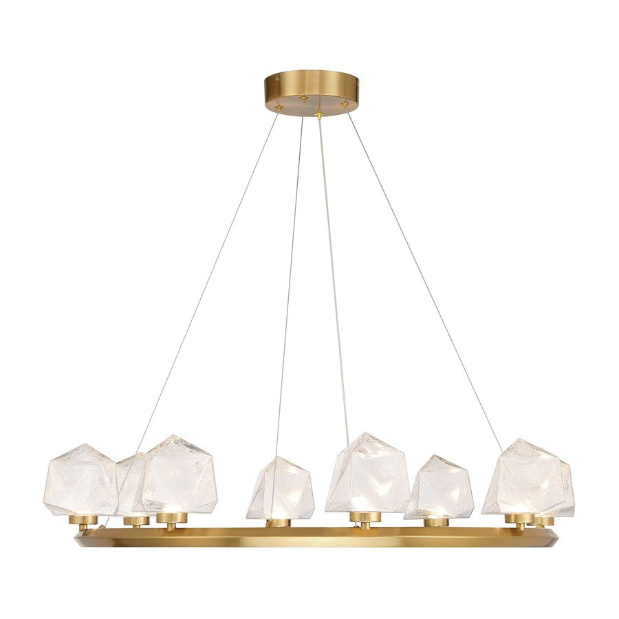 Savoy House Castello 8 Lt Chandelier, Clear, Warm Brass