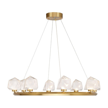 Savoy House Castello 8 Lt Chandelier, Clear, Warm Brass