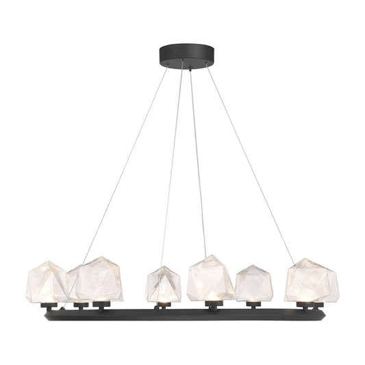Savoy House Castello 8 Lt Chandelier, Clear Seeded, Matte Black