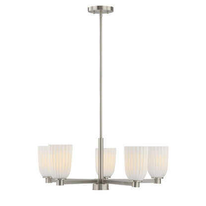 Savoy House Essentials Baldwin 5Lt Chandelier, Satin Nickel