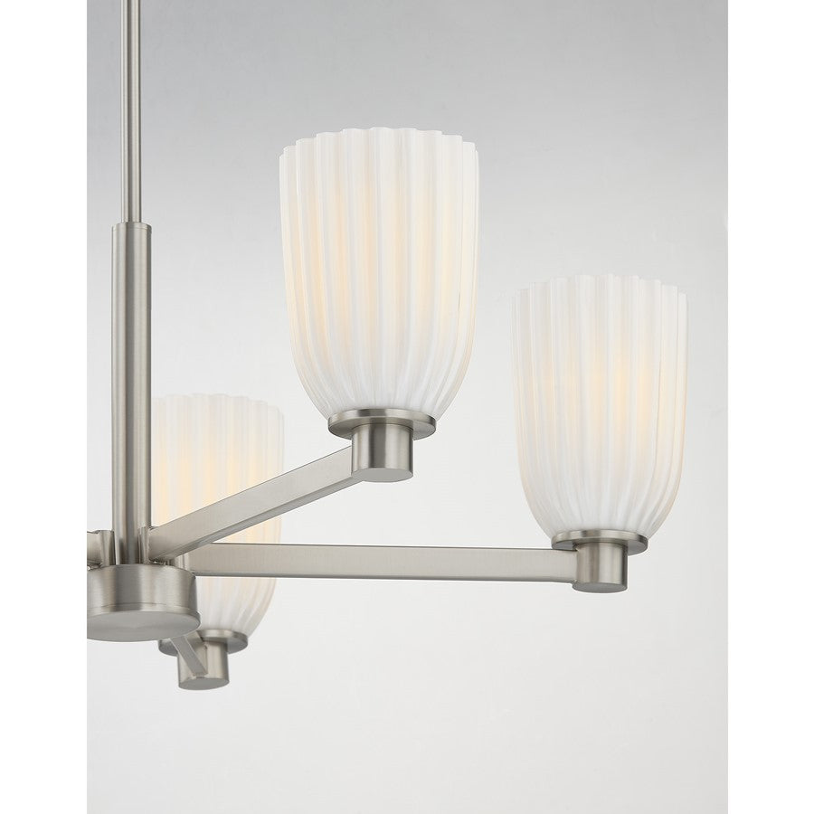 Savoy House Essentials Baldwin 5Lt Chandelier, Satin Nickel