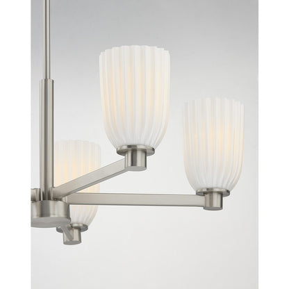 Savoy House Essentials Baldwin 5Lt Chandelier, Satin Nickel