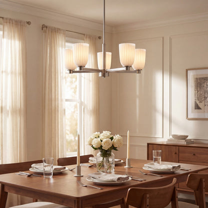 Savoy House Essentials Baldwin 5Lt Chandelier, Satin Nickel
