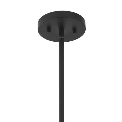 Savoy House Essentials Baldwin 8Lt Chandelier, Black/White Opal