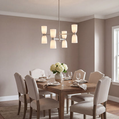 Savoy House Essentials Baldwin 8Lt Chandelier, Satin Nickel