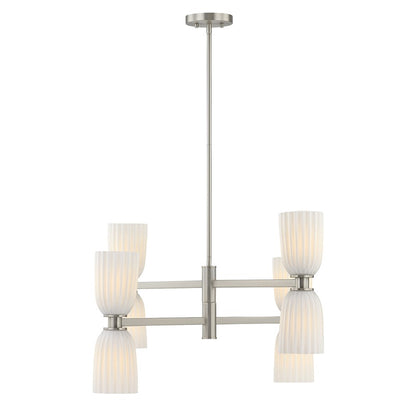 Savoy House Essentials Baldwin 8Lt Chandelier, Satin Nickel