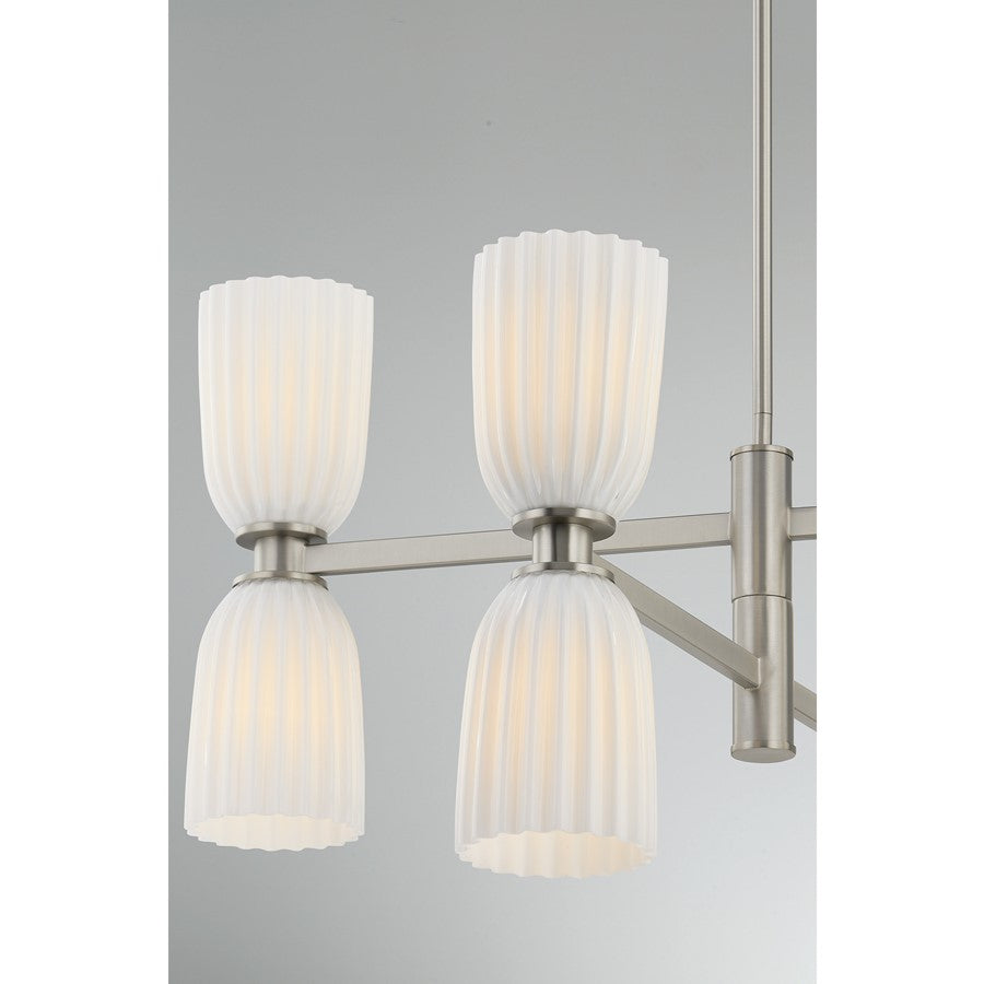 Savoy House Essentials Baldwin 8Lt Chandelier, Satin Nickel