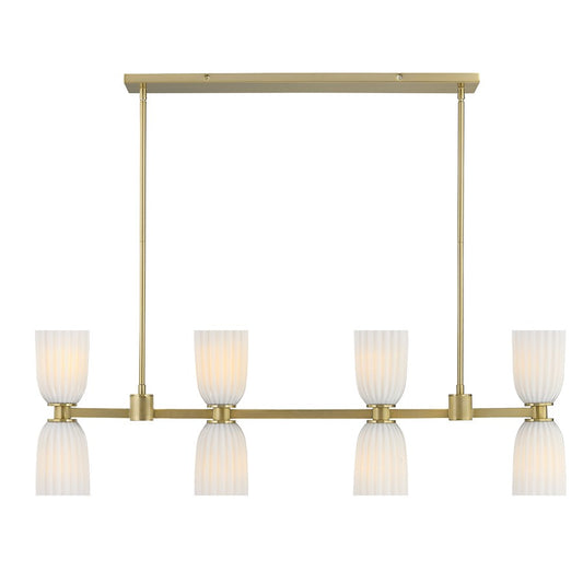 Savoy House Essentials Baldwin 8Lt Lin Chandelier, Noble Brass