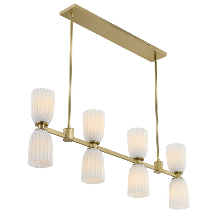 Savoy House Essentials Baldwin 8Lt Lin Chandelier, Noble Brass